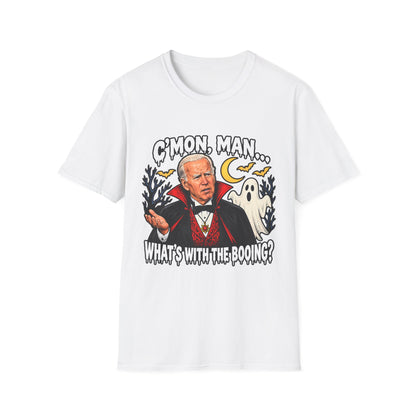 C’mon, Man… What’s With the Booing? | Joe Biden Halloween Tee | Unisex T-Shirt