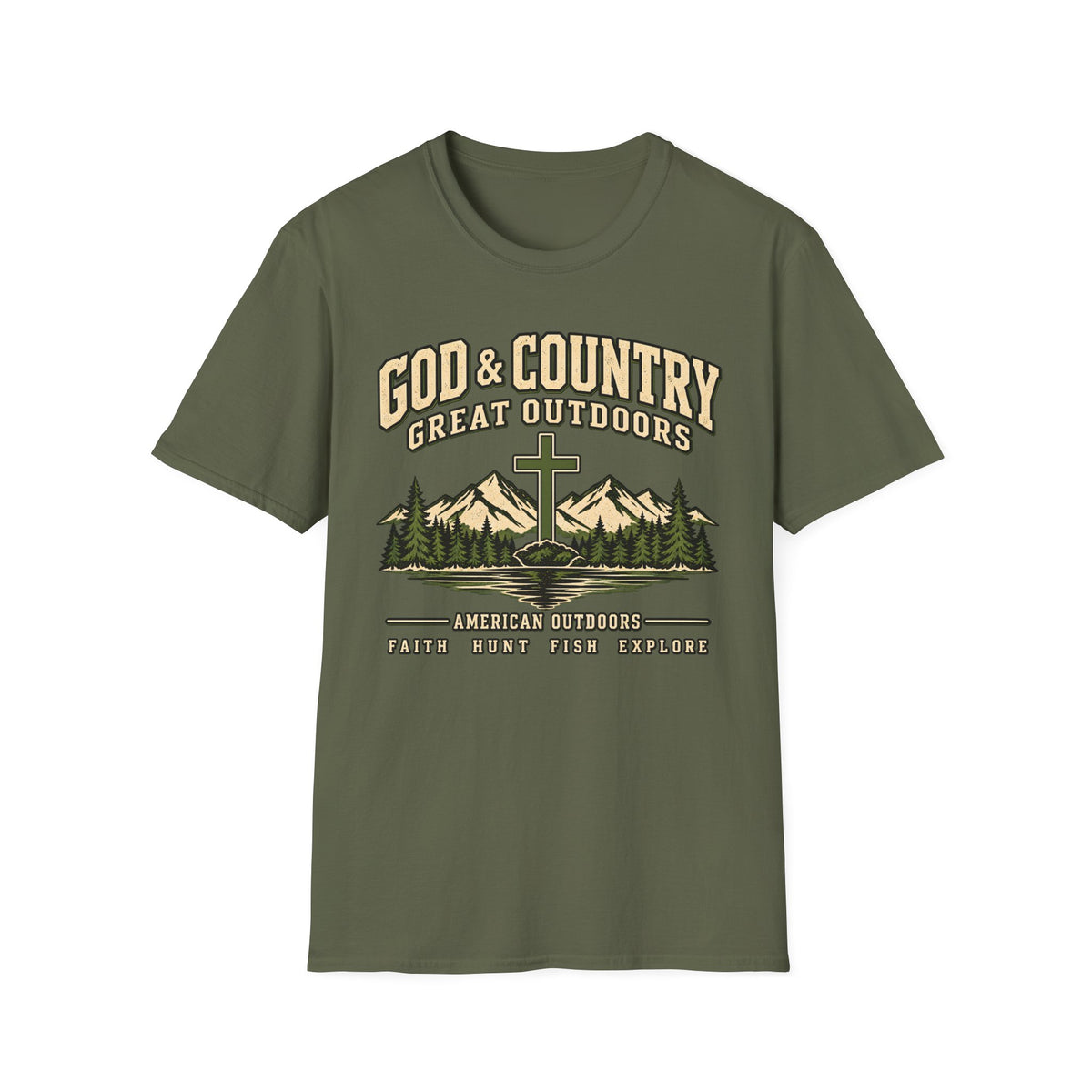 God & Country Outdoors Shirt | Christian Hunting T-Shirt | Unisex Camping Tee