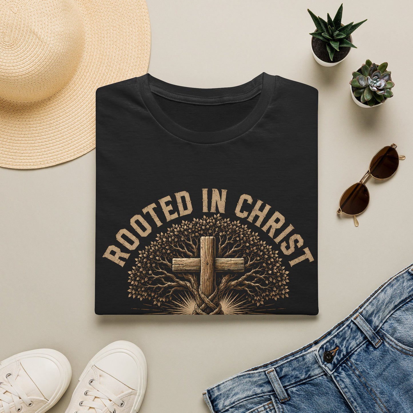 Rooted in Christ T-Shirt |  Christian Faith Tee | Unisex T-Shirt