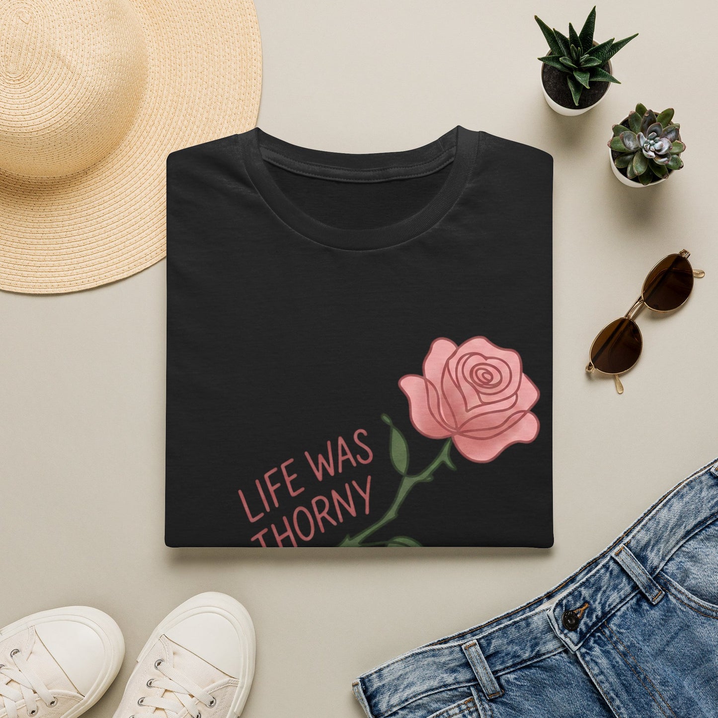Life Was Thorny But Jesus Made Me Bloom (Unisex T-Shirt)