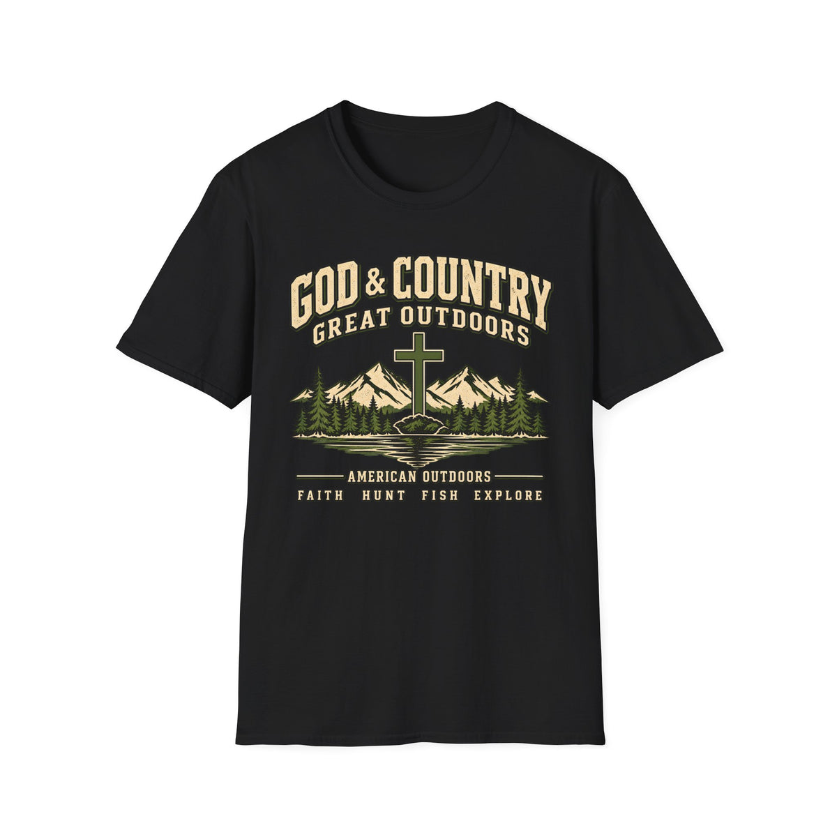 God & Country Outdoors Shirt | Christian Hunting T-Shirt | Unisex Camping Tee