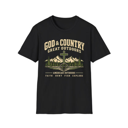 God & Country Outdoors Shirt | Christian Hunting T-Shirt | Unisex Camping Tee