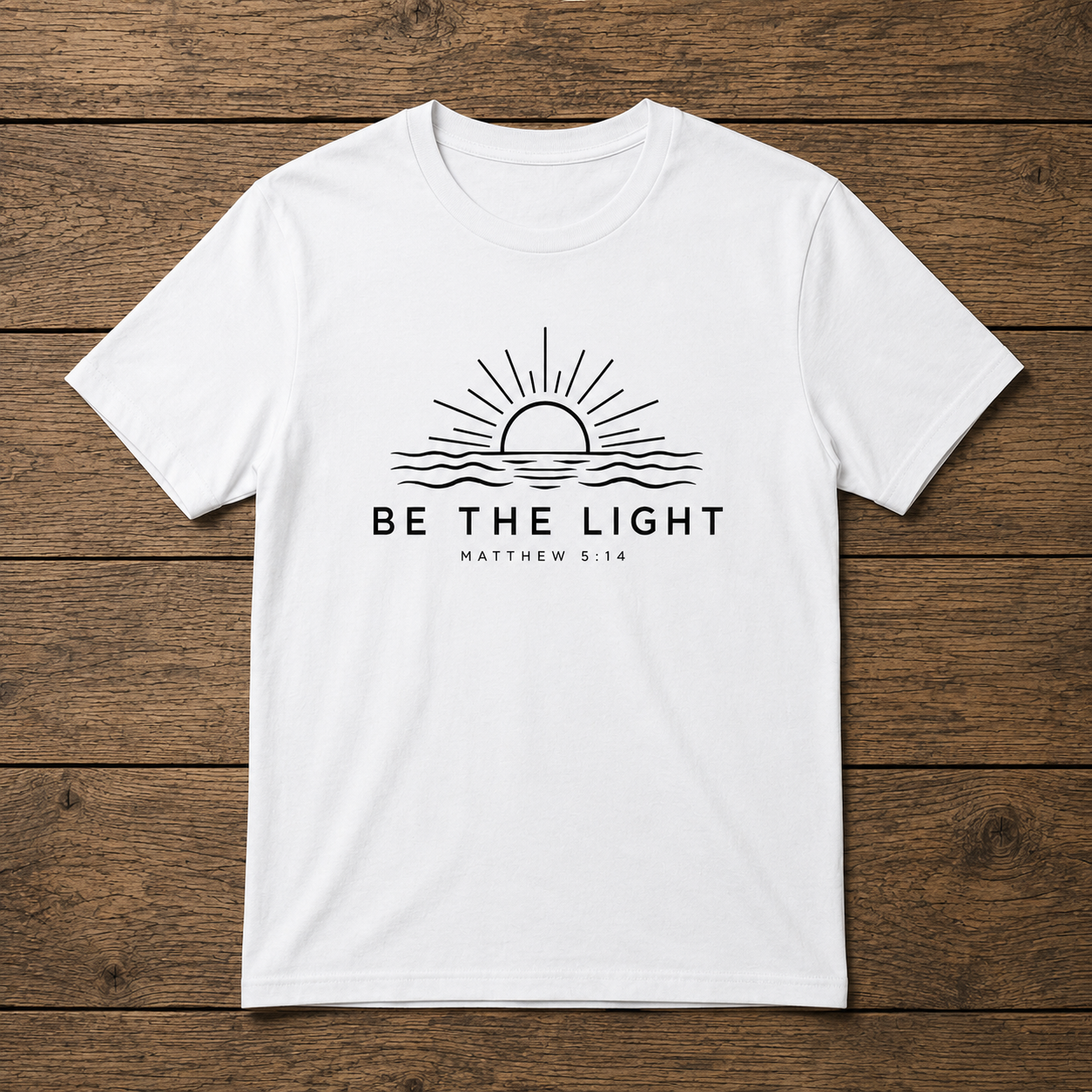 Be The Light Christian T-Shirt | Matthew 5:14 Bible Verse Shirt | Unisex Tee