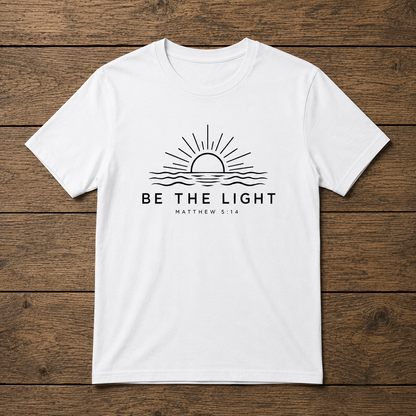 Be The Light Christian T-Shirt | Matthew 5:14 Bible Verse Shirt | Unisex Tee