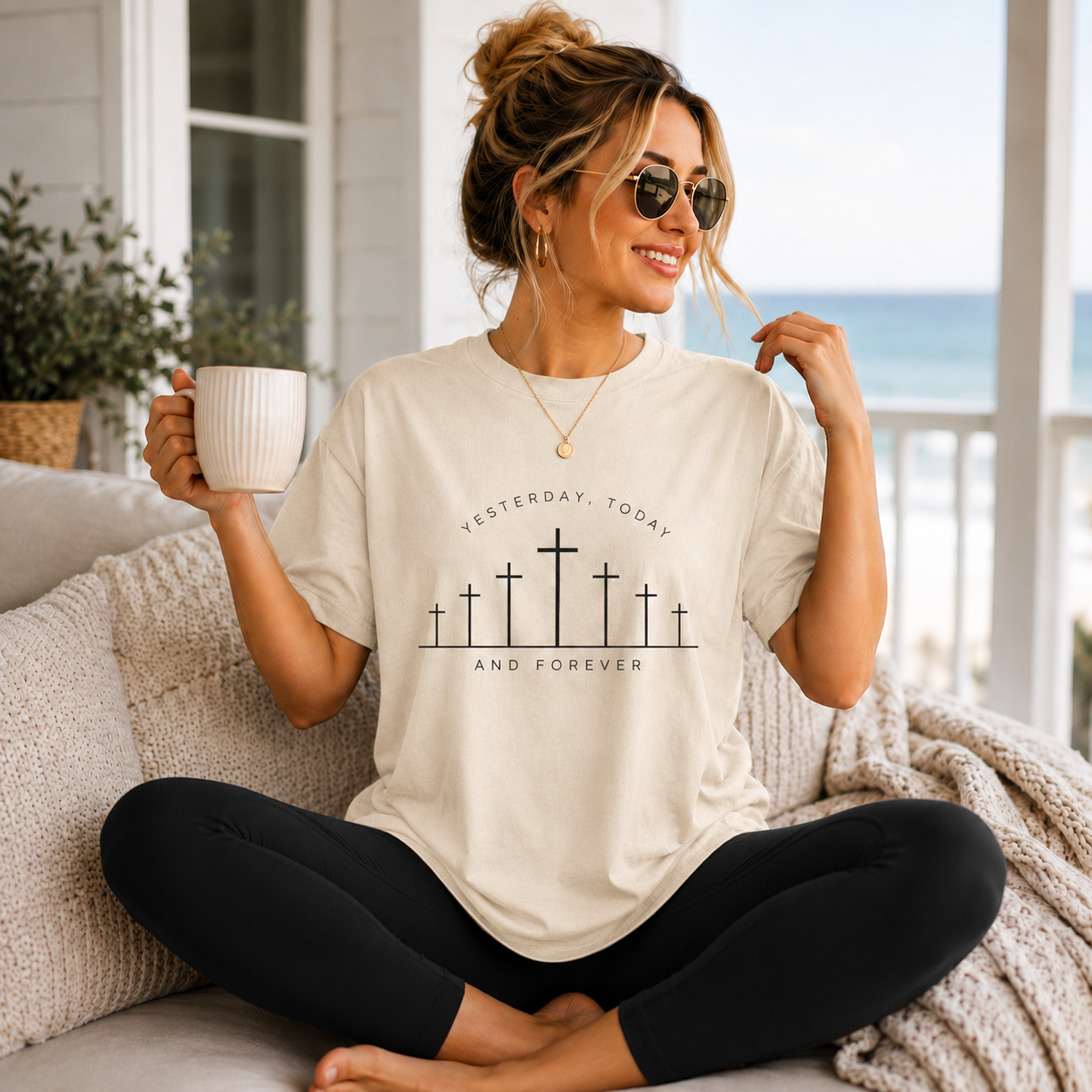 Yesterday Today and Forever Shirt | Christian Faith Tee | Unisex T-Shirt