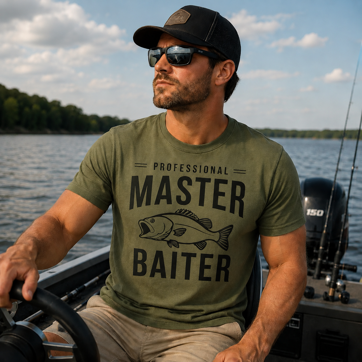 Professional Master Baiter Shirt | Funny Fishing Tee | Fisherman Gift | Unisex T-Shirt