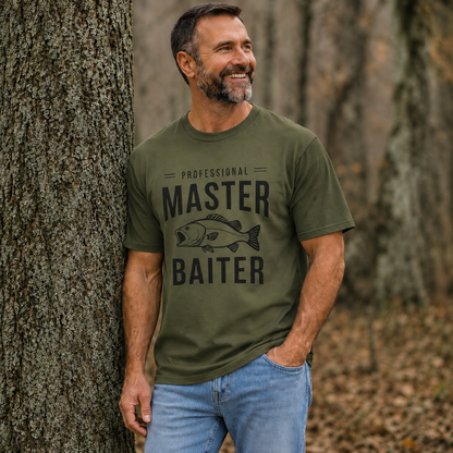 Professional Master Baiter Shirt | Funny Fishing Tee | Fisherman Gift | Unisex T-Shirt