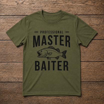 Professional Master Baiter Shirt | Funny Fishing Tee | Fisherman Gift | Unisex T-Shirt