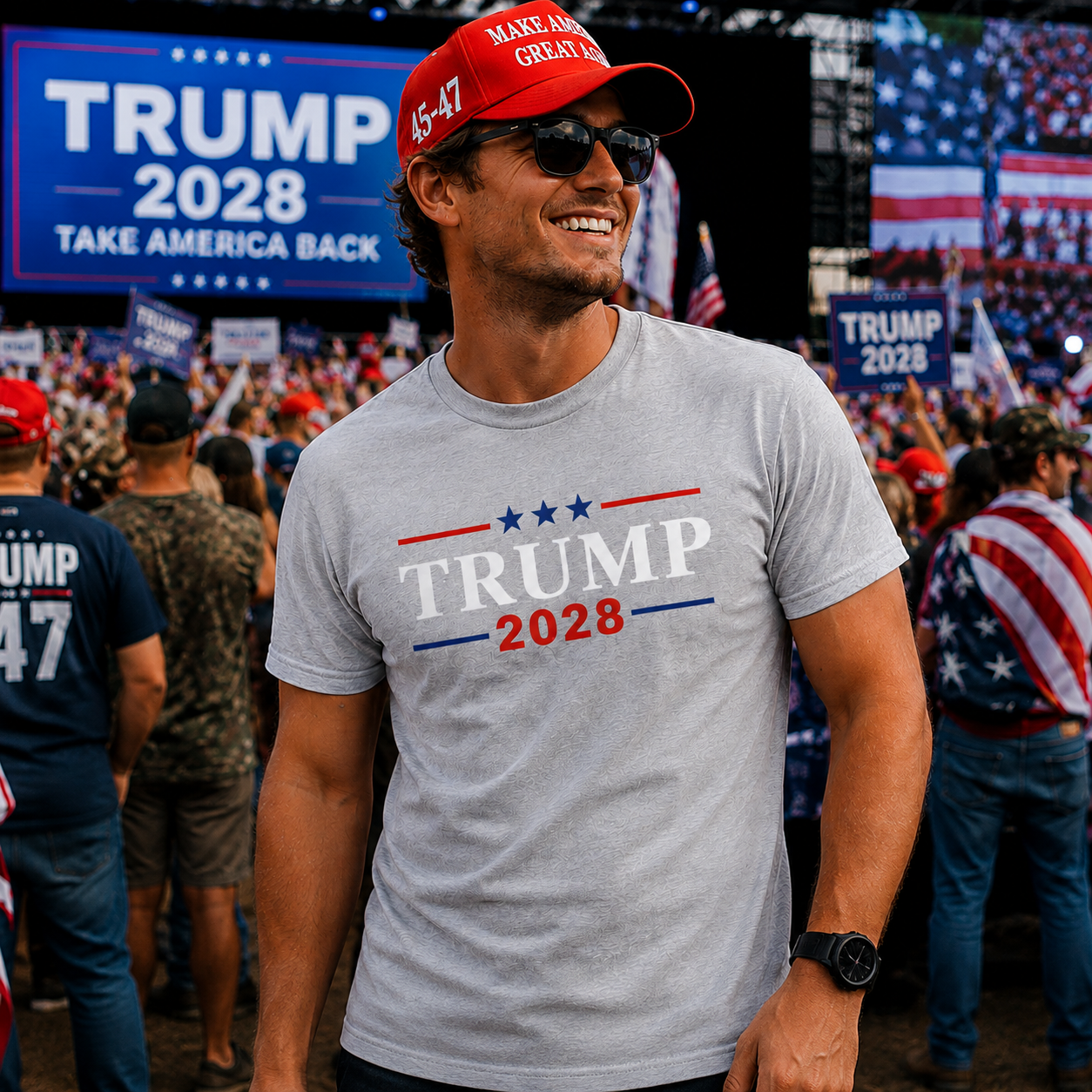 Trump 2028 Tee | Patriotic American Election Unisex T-Shirt