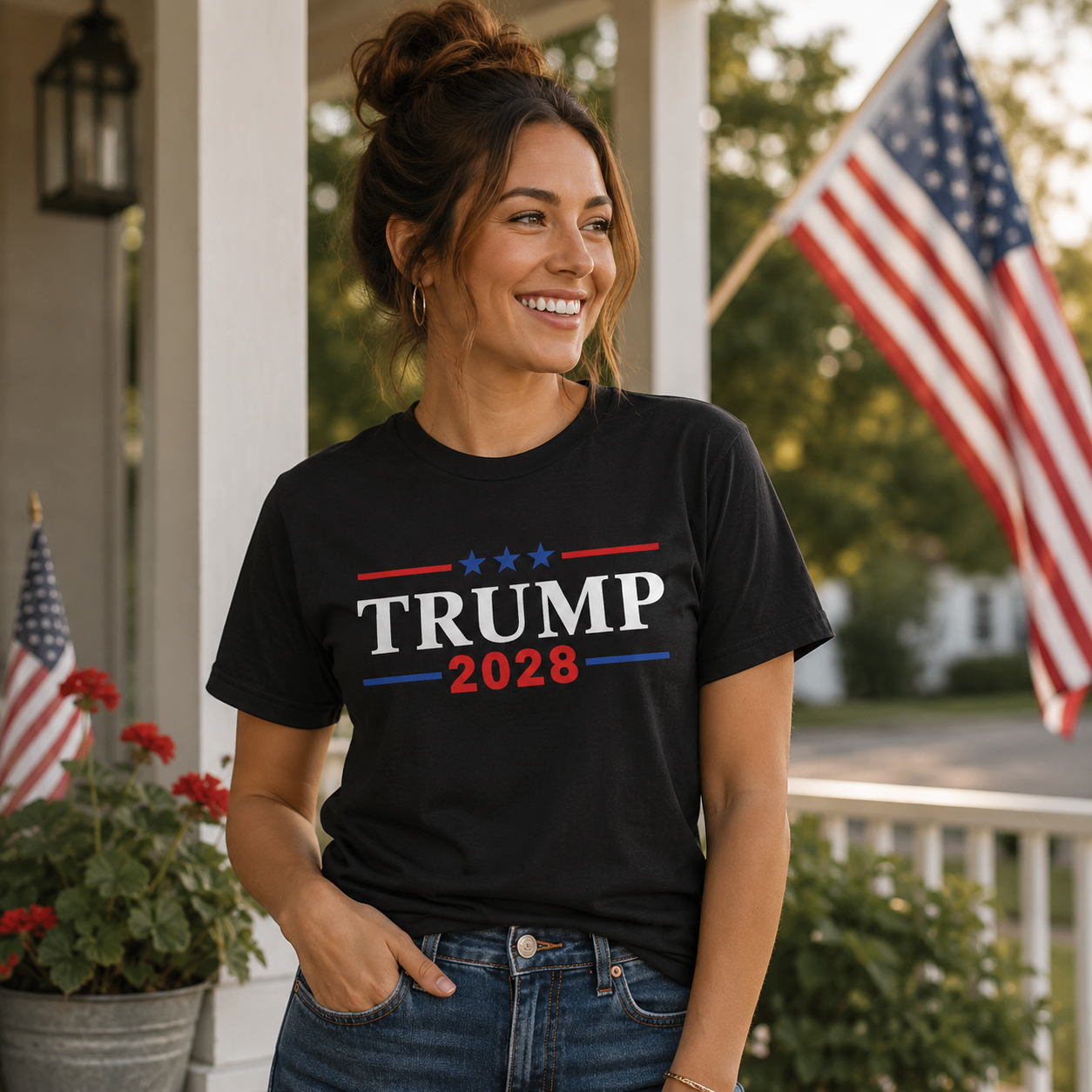 Trump 2028 Tee | Patriotic American Election Unisex T-Shirt