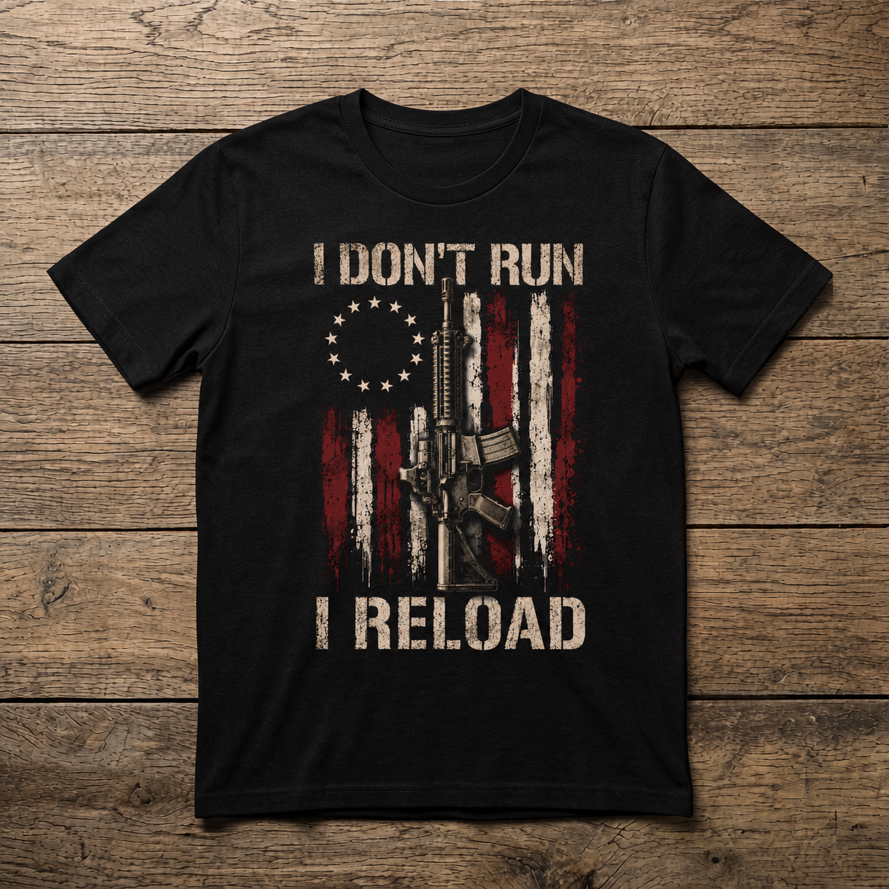 I Don't Run I Reload | Funny Pro Gun 2A Tee | Unisex T-Shirt
