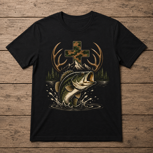 Faith Bass Fishing Hunting Tee | Unisex T-Shirt