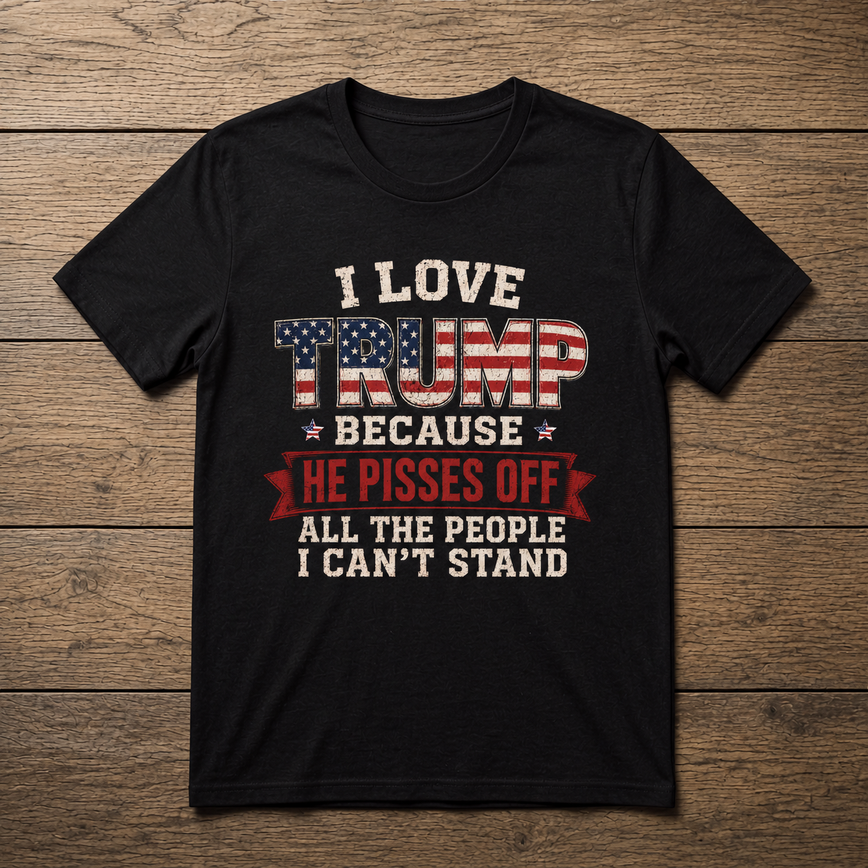 I Love Trump Patriotic Tee (Unisex T-Shirt)