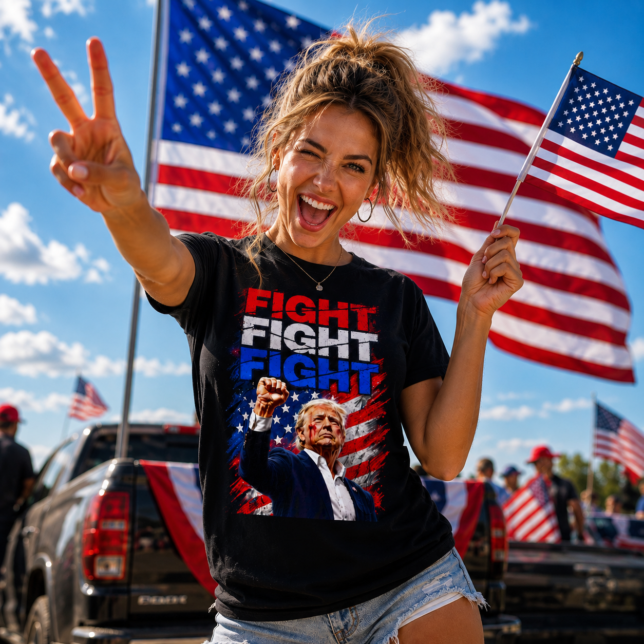 Trump Fight Shirt | Patriotic Graphic Unisex Tee