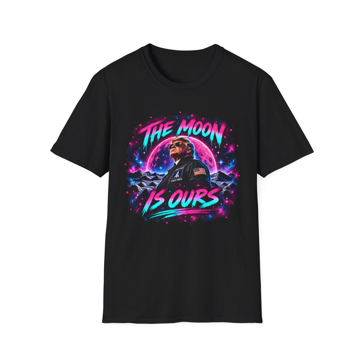The Moon Is Ours Patriotic Space Shirt | America Moon Unisex Tee