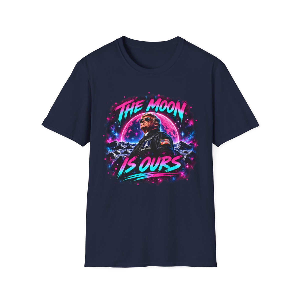 The Moon Is Ours Patriotic Space Shirt | America Moon Unisex Tee