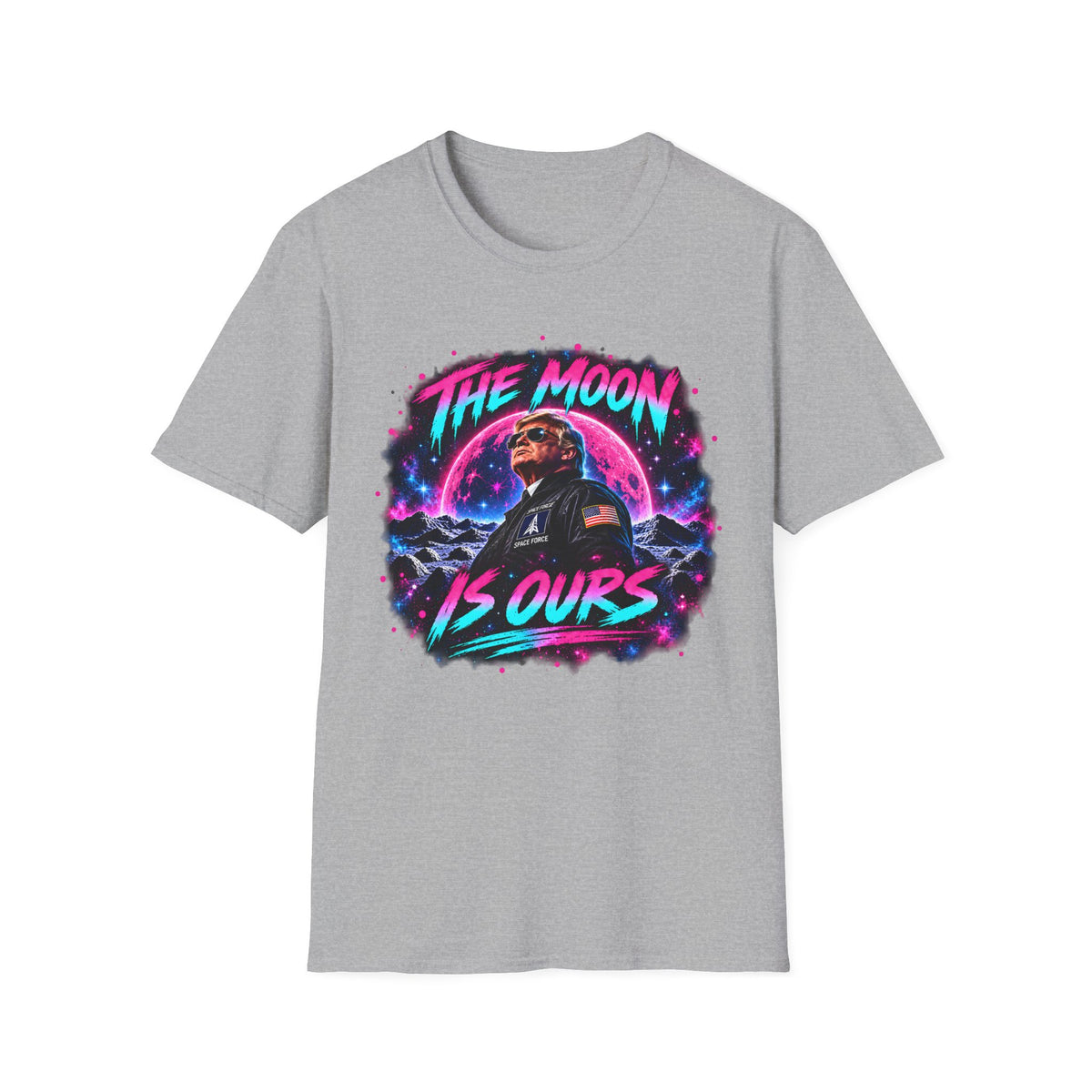 The Moon Is Ours Patriotic Space Shirt | America Moon Unisex Tee