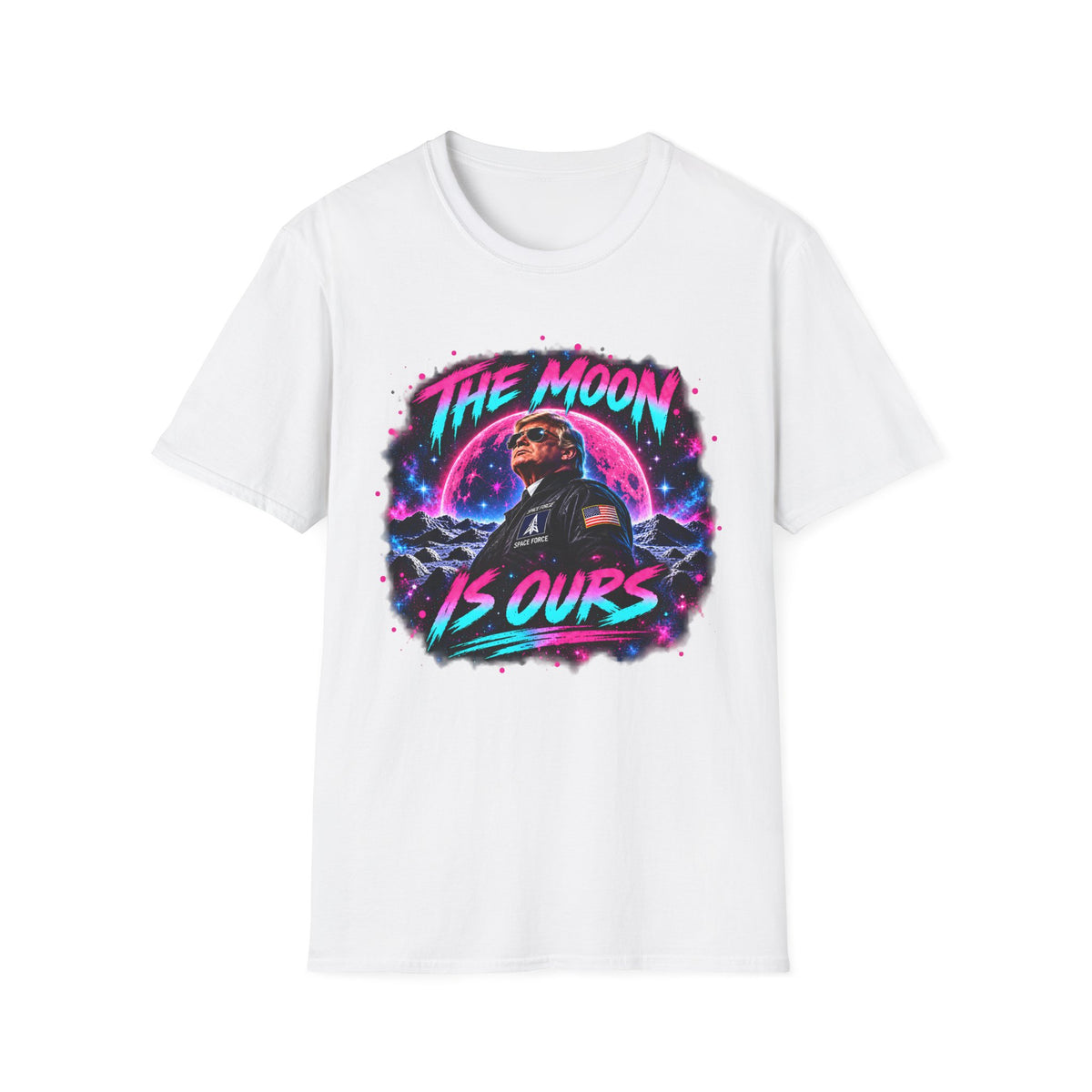 The Moon Is Ours Patriotic Space Shirt | America Moon Unisex Tee