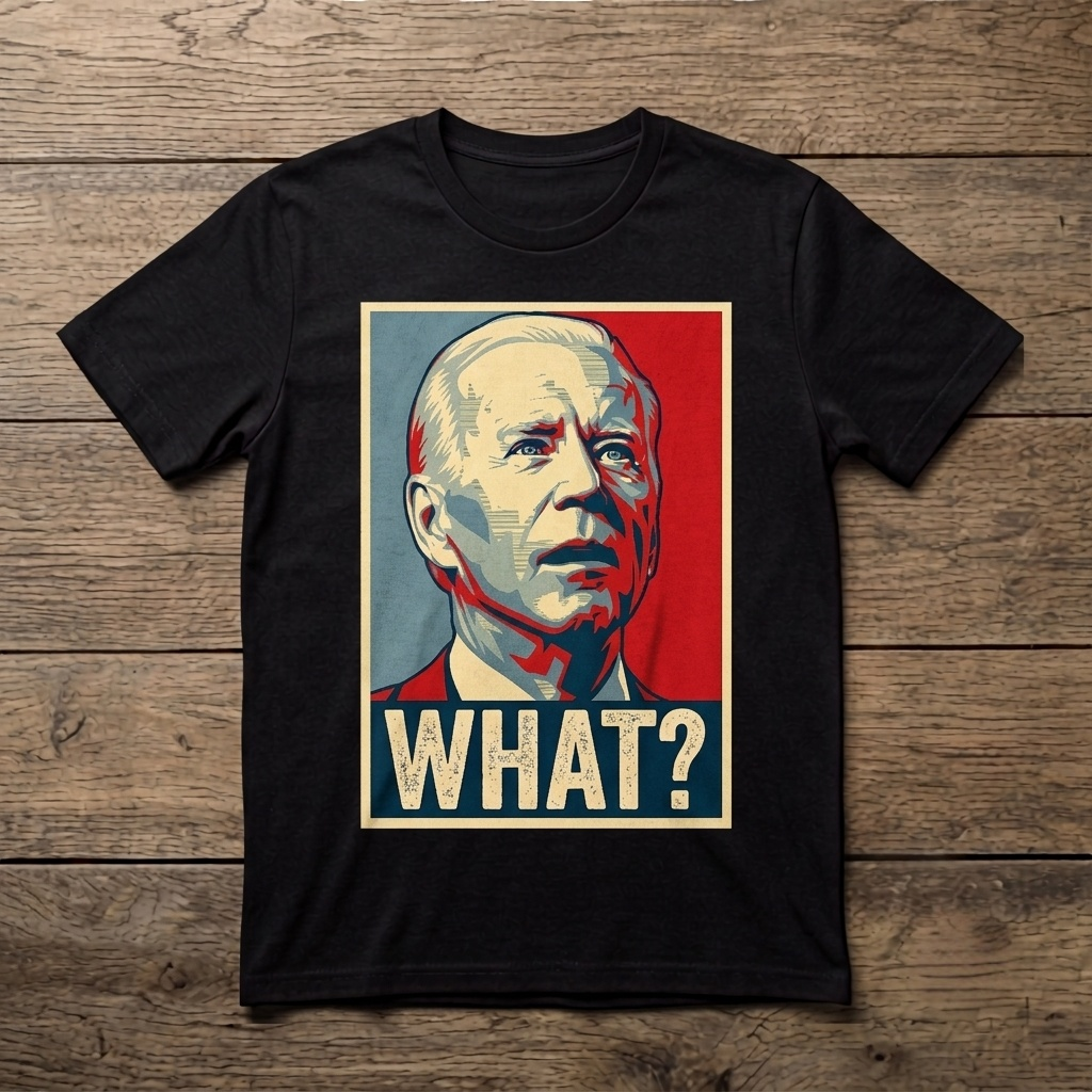 Confused Joe Biden "What?" (Unisex T-Shirt)