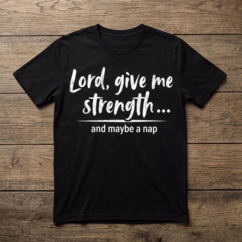 Lord, Give Me Strength… And Maybe a Nap (Unisex T-Shirt)