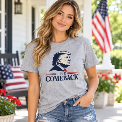 The Comeback Trump Shirt | Patriotic Portrait T-Shirt | Unisex Graphic Tee