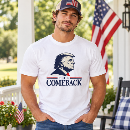 The Comeback Trump Shirt | Patriotic Portrait T-Shirt | Unisex Graphic Tee