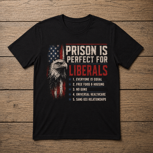 Prison Is Perfect for Liberals | Political Humor Tee | Unisex T-Shirt