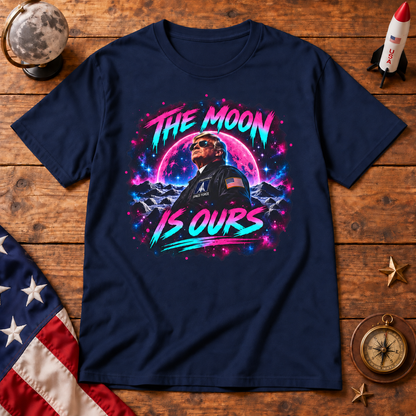 The Moon Is Ours Patriotic Space Shirt | America Moon Unisex Tee