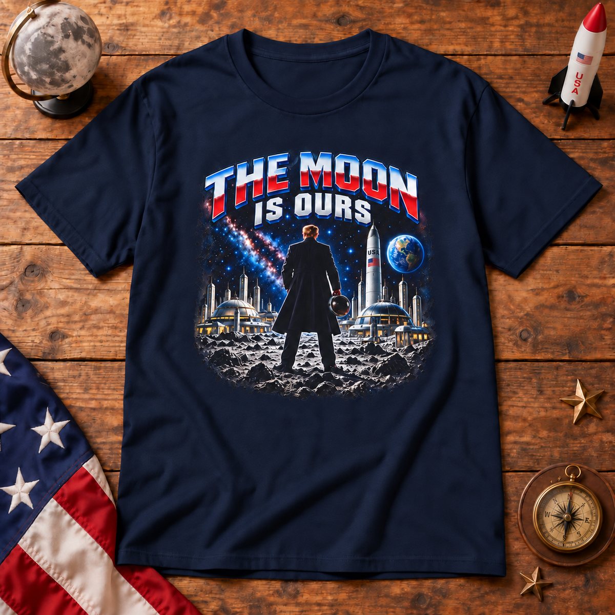 Trump Moon Mission Shirt | Patriotic Lunar T-Shirt | MAGA Space Unisex Tee
