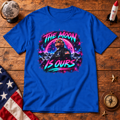 The Moon Is Ours Patriotic Space Shirt | America Moon Unisex Tee