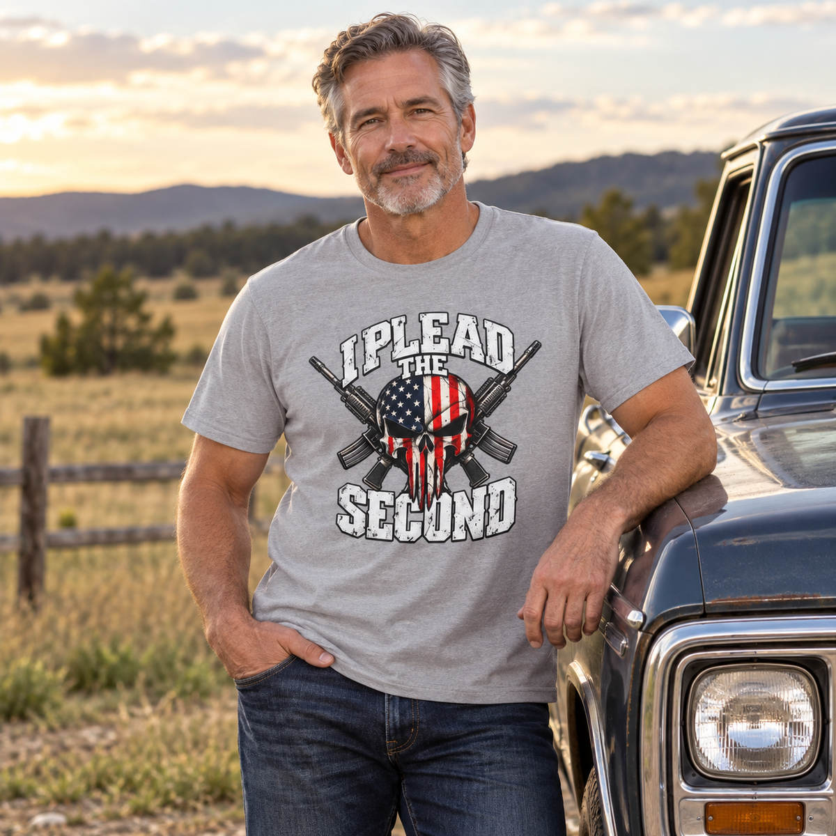 i plead the second shirt male lifestyle mockup
