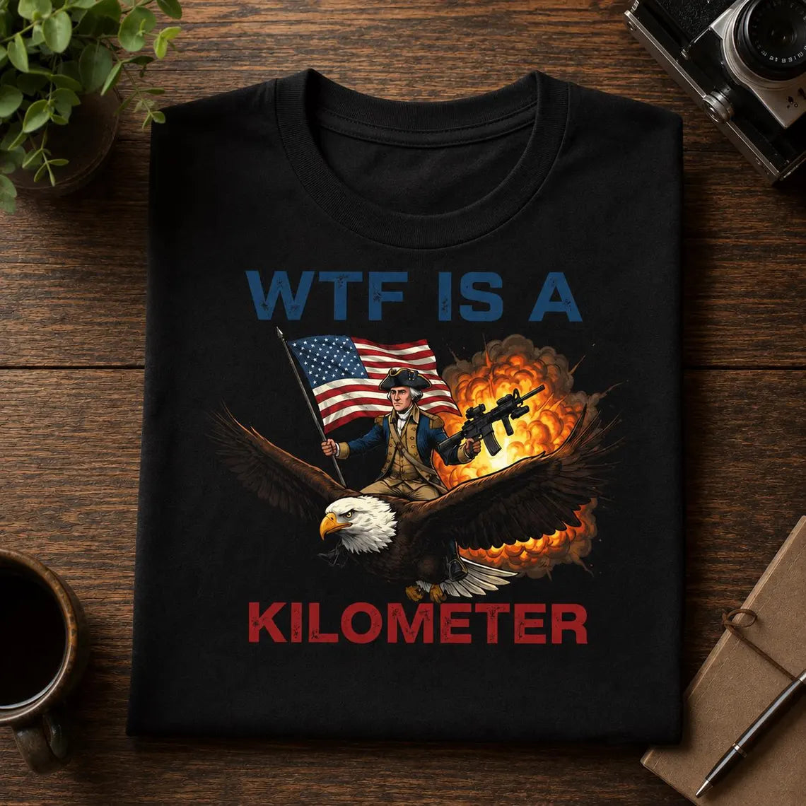 WTF Is A Kilometer | USA Freedom Tee | Unisex T-Shirt