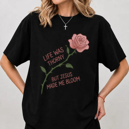 Jesus Made Me Bloom | Inspirational Christian Tee | Unisex T-Shirt