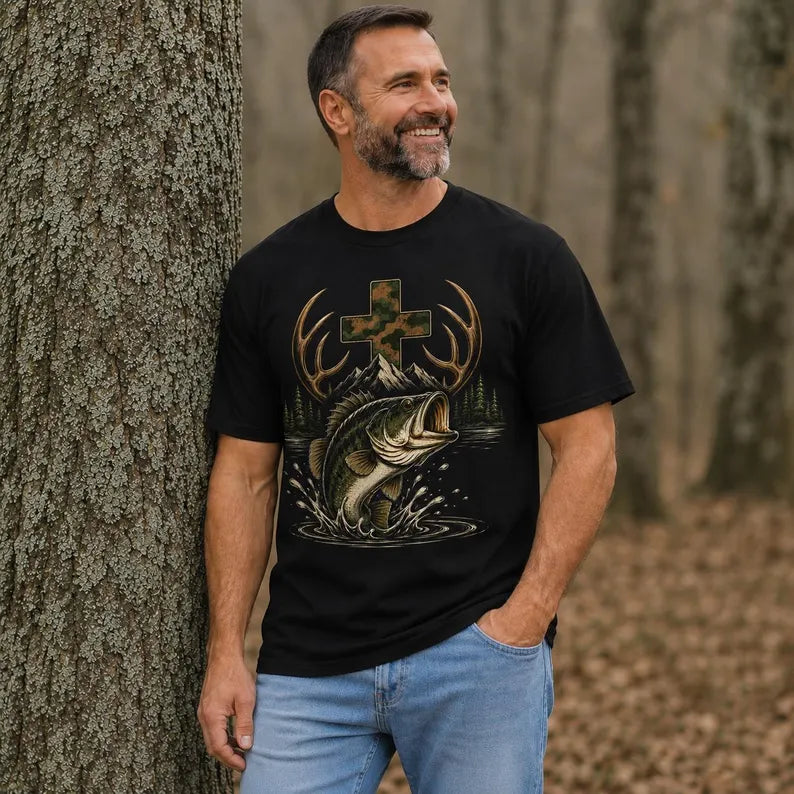 Faith Bass Fishing Hunting Tee | Unisex T-Shirt