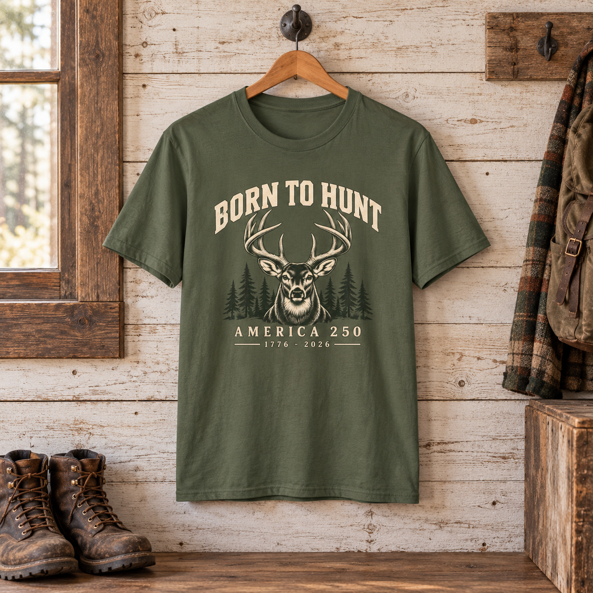 Born to Hunt Shirt — shirt-only mockup