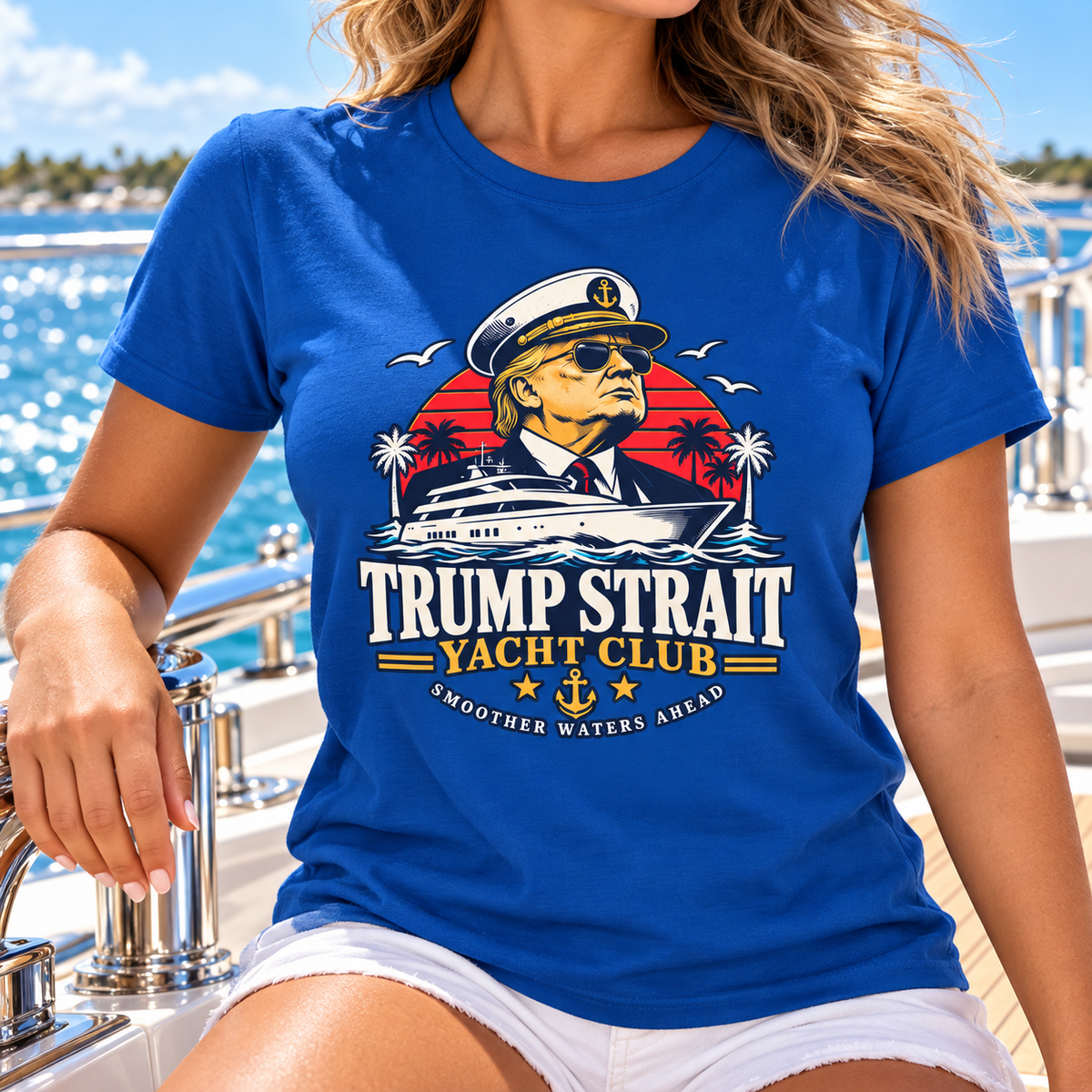 Trump Strait Yacht Club Shirt — Chest close-up