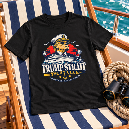 Trump Strait Yacht Club Shirt — Shirt-only staged mockup
