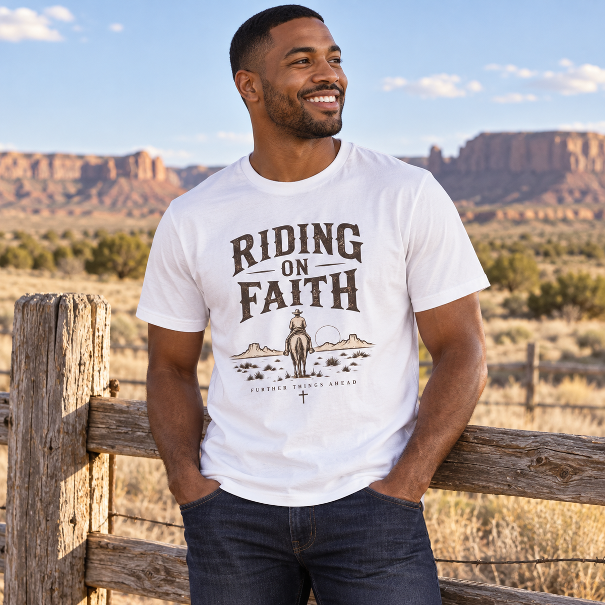 Riding on Faith Shirt — western lifestyle